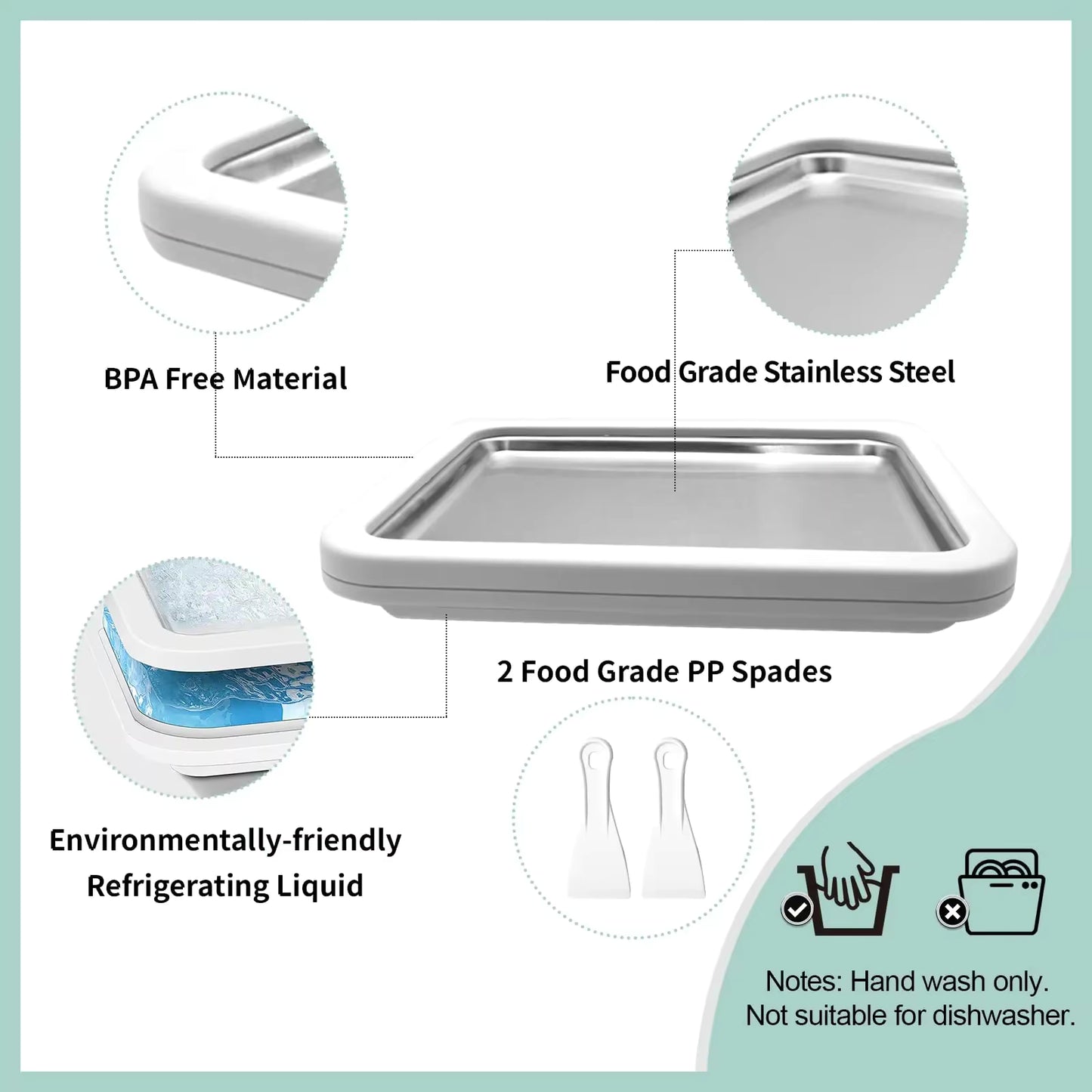 Rolled Ice Cream Maker Pan