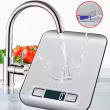 Digital Kitchen Scale - LED Display 5kg/1g Stainless Steel